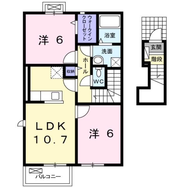 南アルプス市山寺のアパート