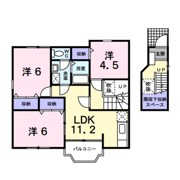 中巨摩郡昭和町清水新居のアパート