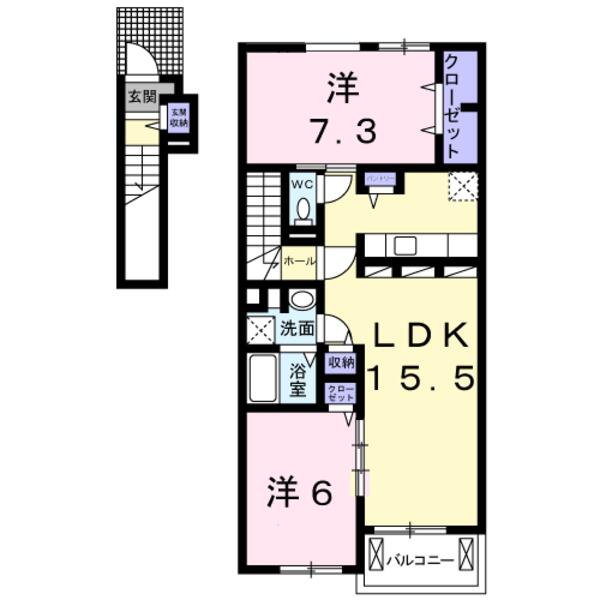 甲斐市富竹新田のアパート