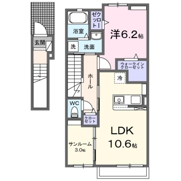 南アルプス市山寺のアパート