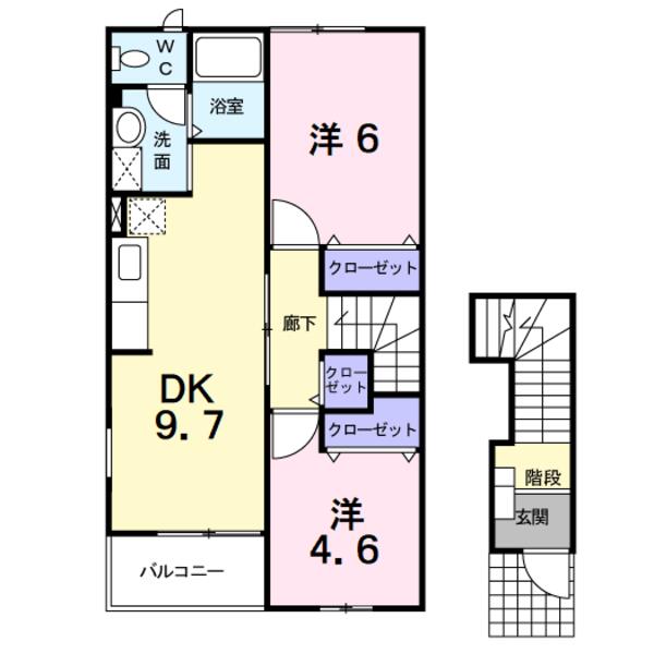 山梨市小原東のアパート