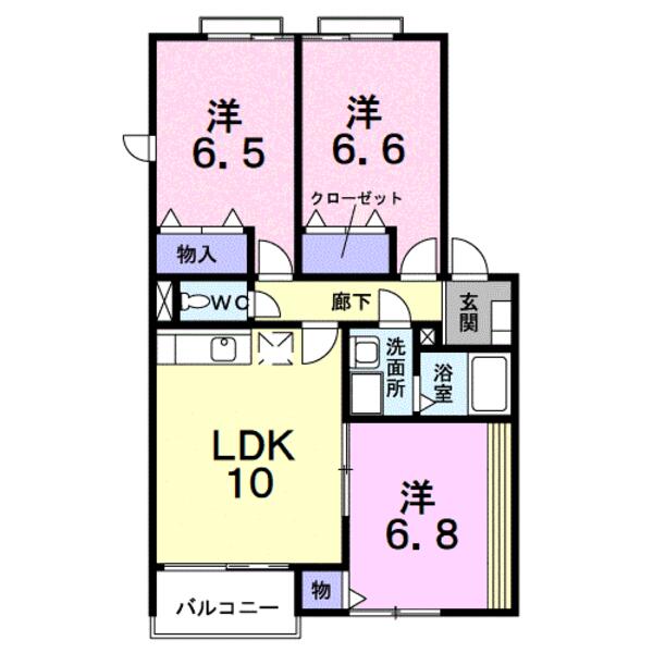 甲斐市境のアパート