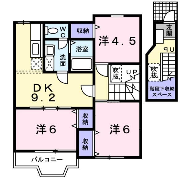 南アルプス市下宮地のアパート