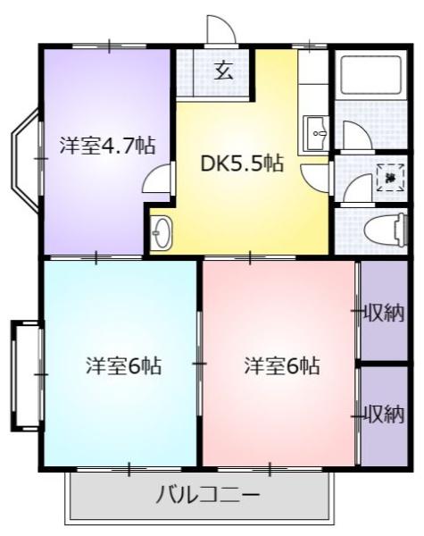 レジデンス北条A(間取り)