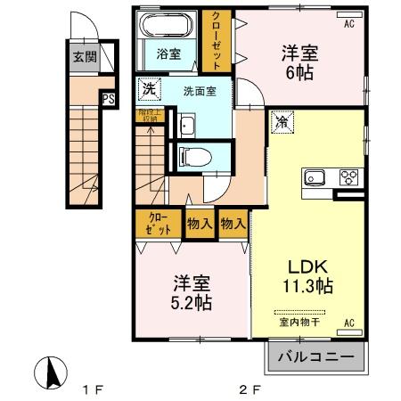 宇都宮市ゆいの杜１丁目のアパート