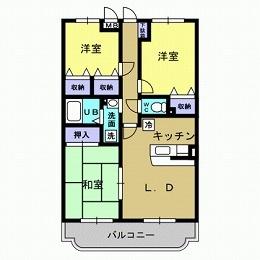 サンツヤマモトA(間取り)