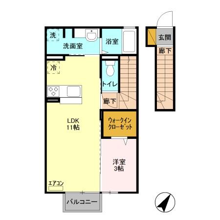 フォーゲルテラスブラウⅠ(間取り)