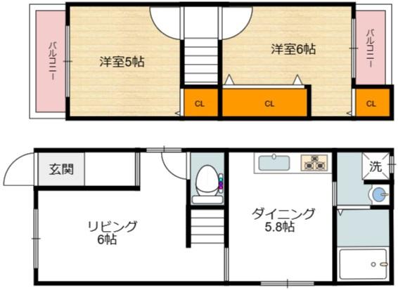 粉浜西2丁目貸家