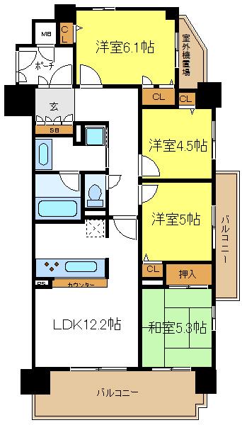 エスリード住吉清水丘(間取り)