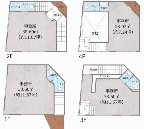 【一棟貸し】氷川参道吉敷町三丁目貸事務所