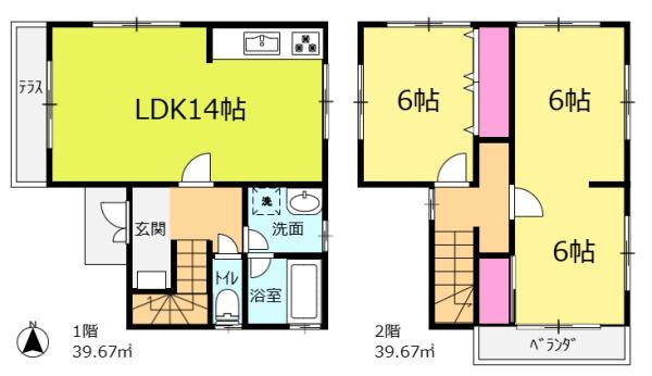岡崎市羽根町字大池貸家