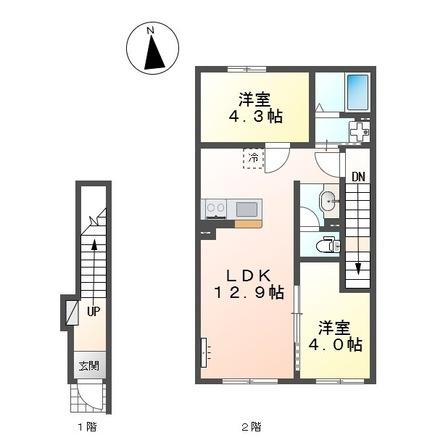 （仮）リバーヒルズ大津町　１ＬＤＫ／２ＬＤＫ