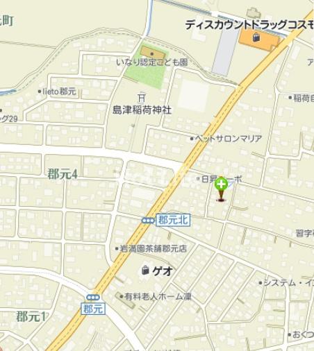 津曲貸家(郡元町)B棟(現地案内図)