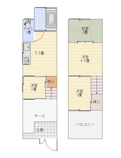 門真市石原町のテラスハウス