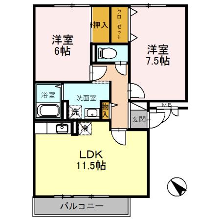 メルベーユ吉兆　Ａ棟　（野洲市久野部）