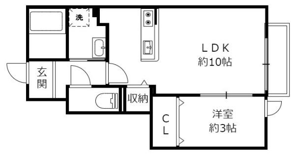 メゾン ド プルミエールB棟 野洲市市三宅(間取り)