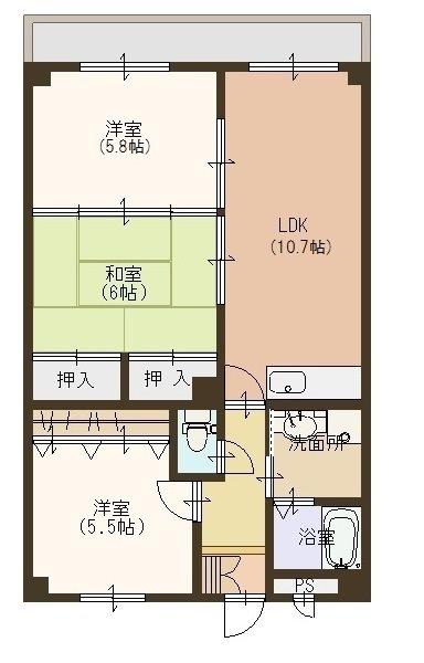 フォルクス淡海 (野洲市市三宅)(間取り)