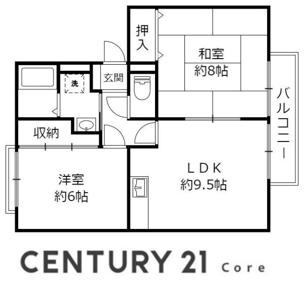 サンライズＢ棟　野洲市小篠原