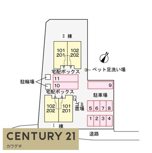 クレールひらきⅡ(現地案内図)