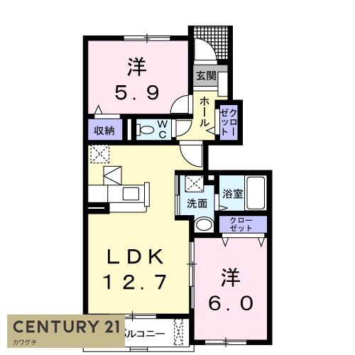 リバーサイドサワナミC(間取り)