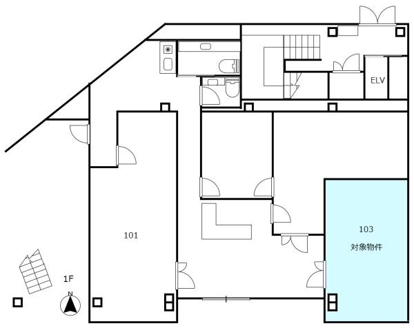 栃木市河合町　貸事務所　橋本ビル1F