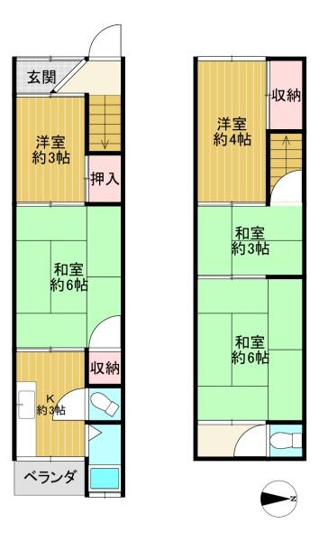 大阪市港区市岡４丁目のテラスハウス