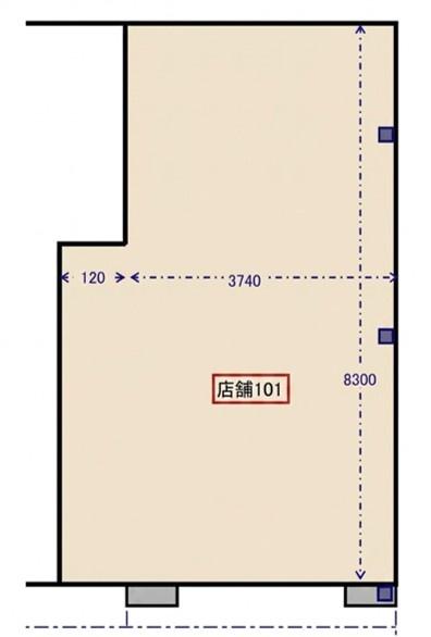 川崎市中原区新城５丁目の店舗（建物一部）