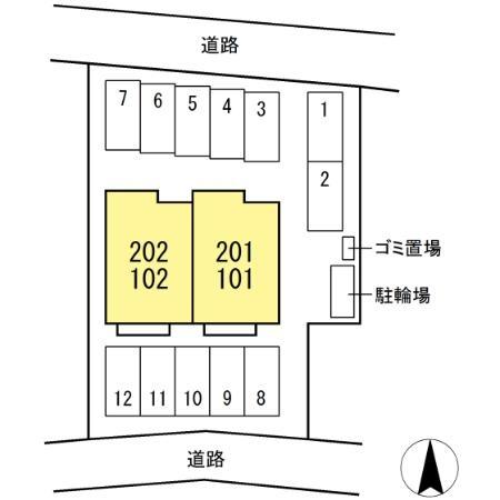 岡山市北区平田のアパート
