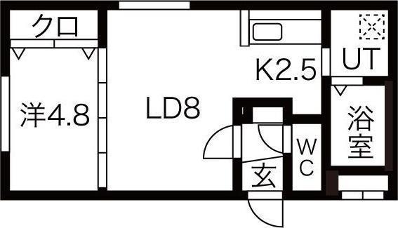 札幌市白石区栄通3丁目のマンション(間取り)