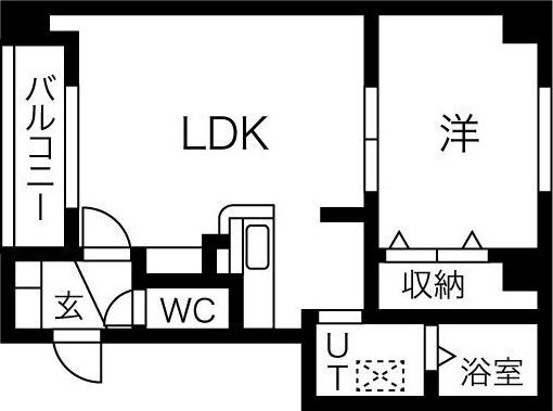 札幌市豊平区美園八条2丁目のマンション(間取り)