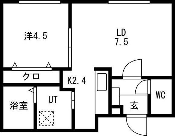 札幌市白石区東札幌二条3丁目のマンション(間取り)