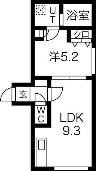 札幌市豊平区平岸一条2丁目のマンション(間取り)
