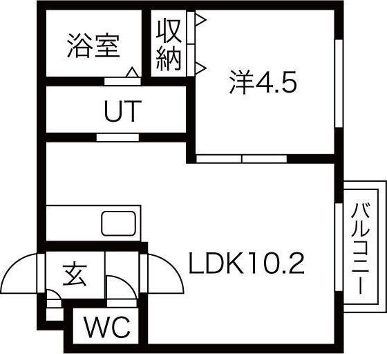 札幌市豊平区平岸四条9丁目のマンション(間取り)