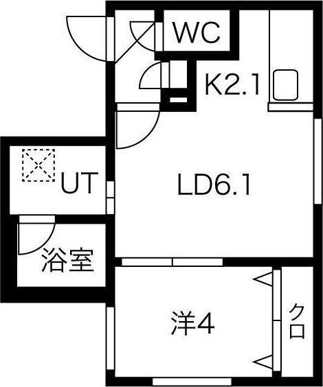 札幌市豊平区平岸四条16丁目のマンション(間取り)