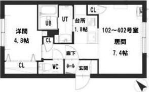 札幌市白石区南郷通18丁目北のマンション(間取り)