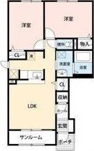 札幌市西区西野一条2丁目のアパート(間取り)