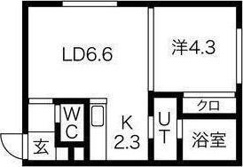 札幌市西区発寒一条3丁目のマンション(間取り)
