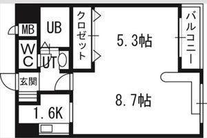 札幌市中央区南九条西6丁目のマンション(間取り)