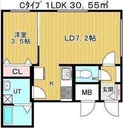 札幌市豊平区平岸四条2丁目のマンション(間取り)