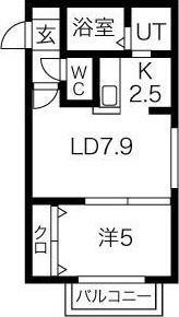 札幌市東区北二十四条東13丁目のマンション(間取り)