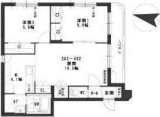 札幌市東区北十六条東3丁目のマンション(間取り)