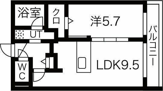 札幌市北区北十六条西3丁目のマンション(間取り)