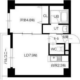 札幌市中央区北五条西16丁目のマンション(間取り)