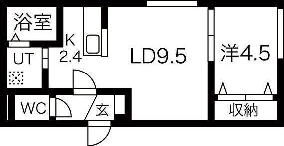 札幌市西区二十四軒三条5丁目のマンション(間取り)