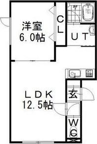 札幌市東区北二十七条東10丁目のアパート(間取り)