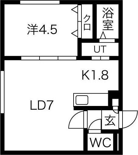 札幌市中央区南六条西21丁目のマンション(間取り)