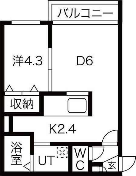 札幌市中央区南七条西17丁目のマンション(間取り)