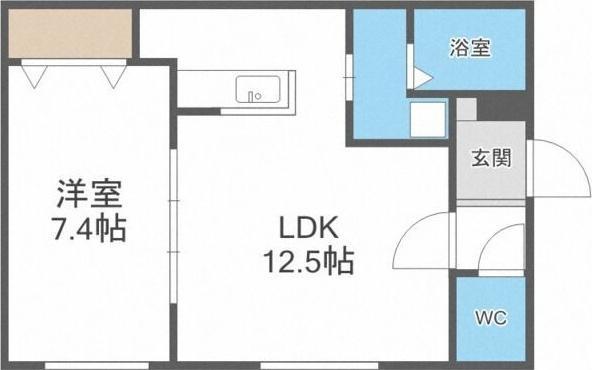 札幌市北区北二十三条西2丁目のマンション(間取り)