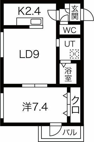 札幌市豊平区月寒東五条11丁目のマンション(間取り)