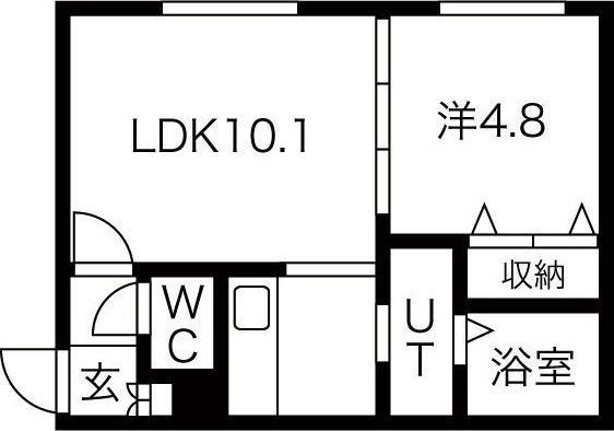 札幌市東区北四十三条東15丁目のマンション(間取り)